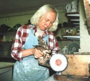 Joy Godfrey finishing and patination - Bronze Casting